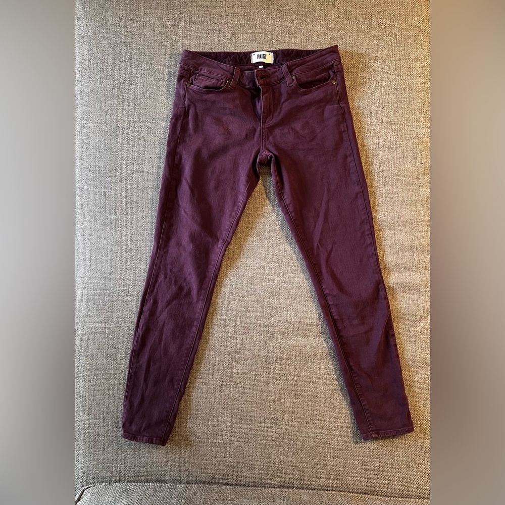PAIGE Purple Skinny Jeans with Tapered Fit